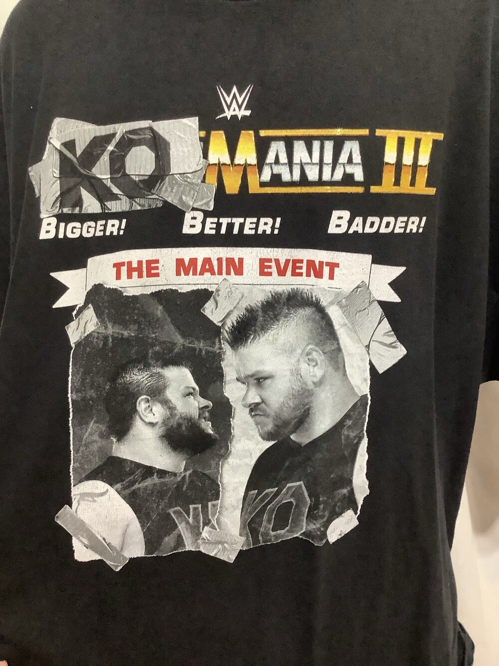 WWE Kevin Owens KO Mania III T Shirt 3XL Black The Main Event Graphic Tee